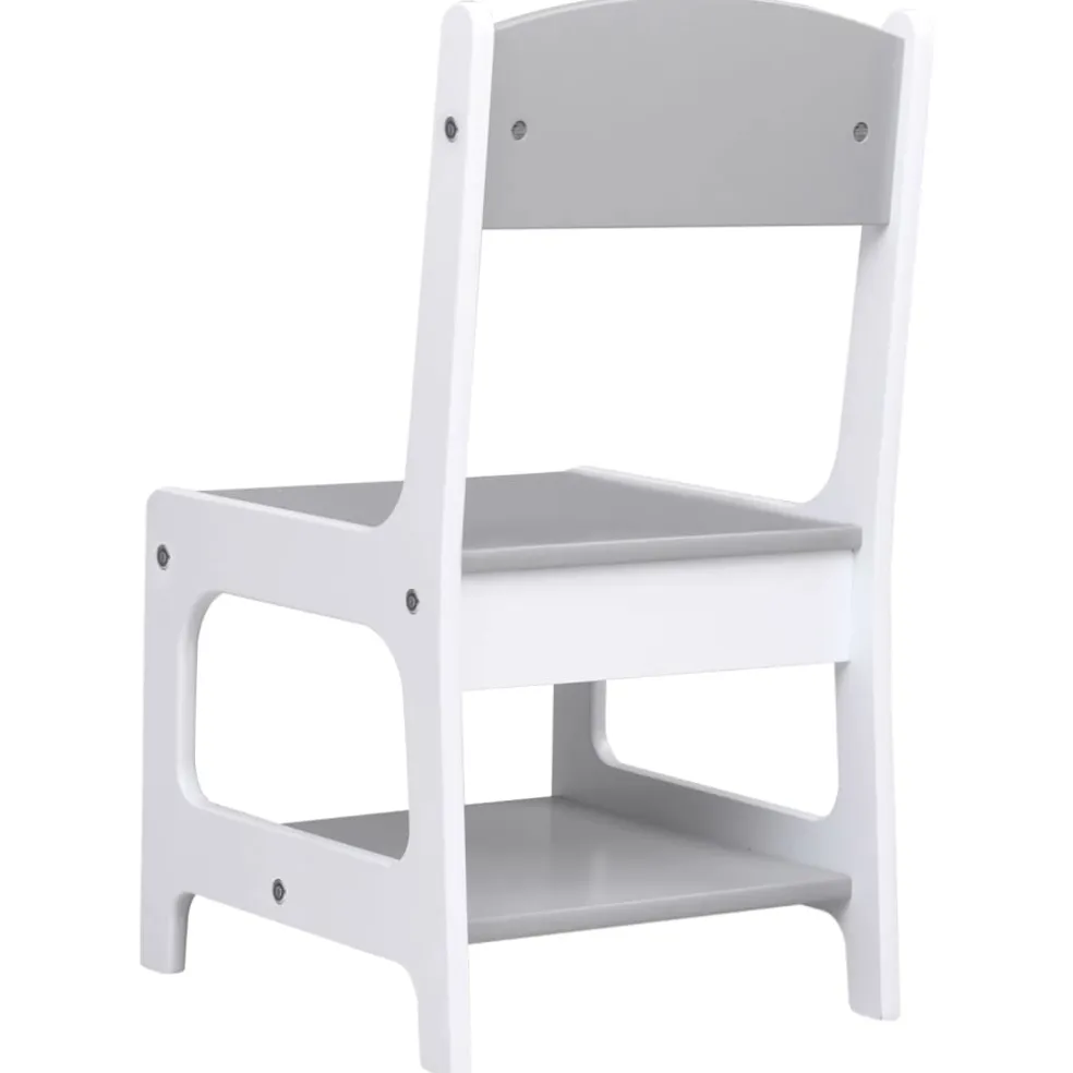 vidaXL Kindertafel met 2 stoelen MDF wit