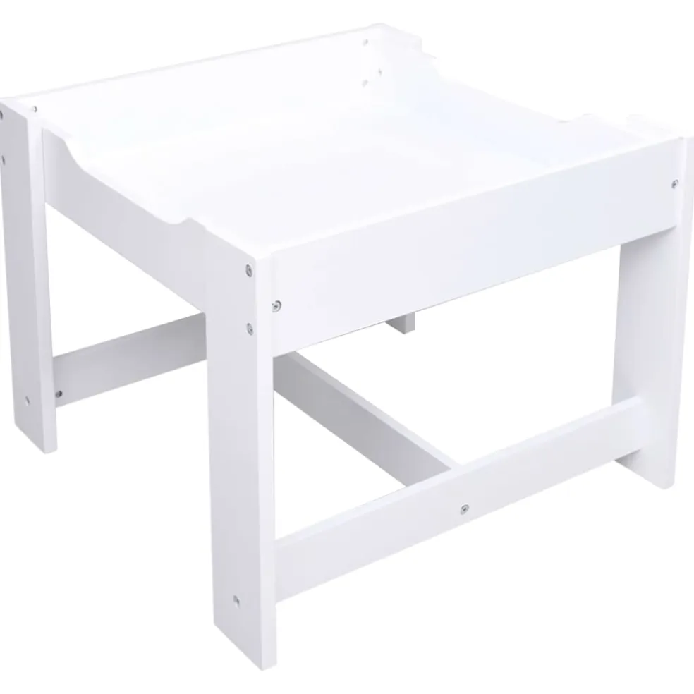 vidaXL Kindertafel met 2 stoelen MDF wit
