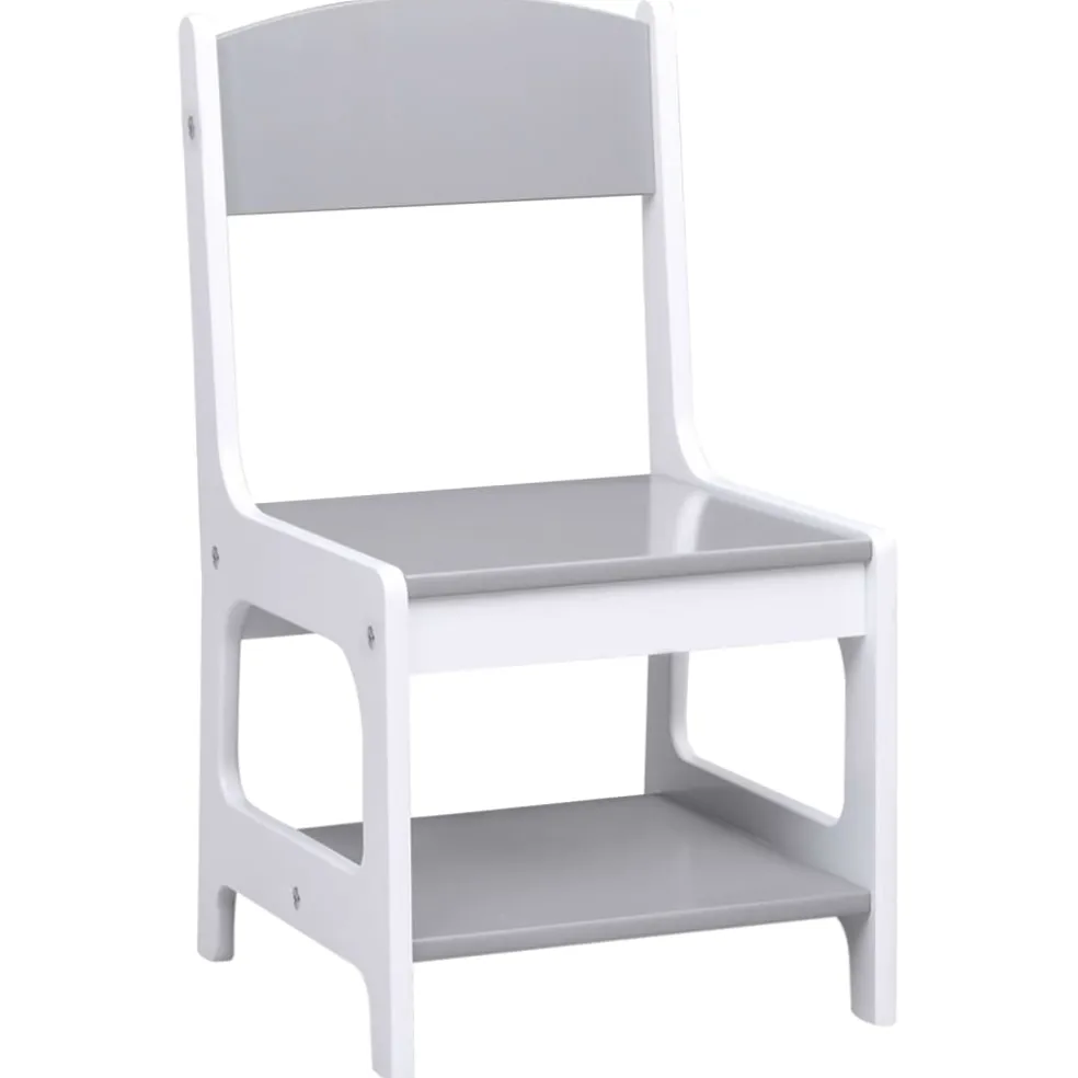 vidaXL Kindertafel met 2 stoelen MDF wit