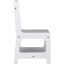 vidaXL Kindertafel met 2 stoelen MDF wit