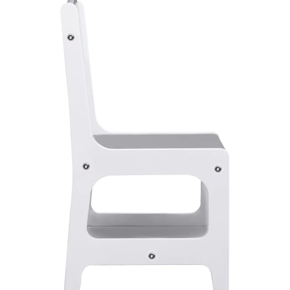 vidaXL Kindertafel met 2 stoelen MDF wit