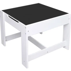 vidaXL Kindertafel met 2 stoelen MDF wit