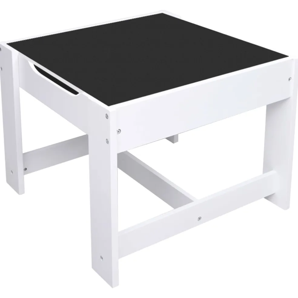 vidaXL Kindertafel met 2 stoelen MDF wit
