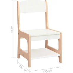 vidaXL Kindertafel met 2 stoelen MDF