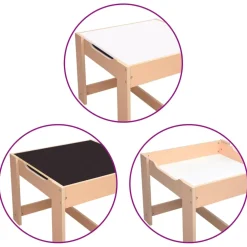 vidaXL Kindertafel met 2 stoelen MDF