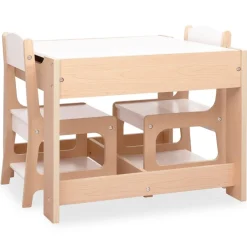 vidaXL Kindertafel met 2 stoelen MDF