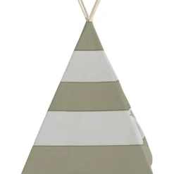 vidaXL Kindertent Grijs en Wit 120 x 120 x 150 cm Massief grenenhout