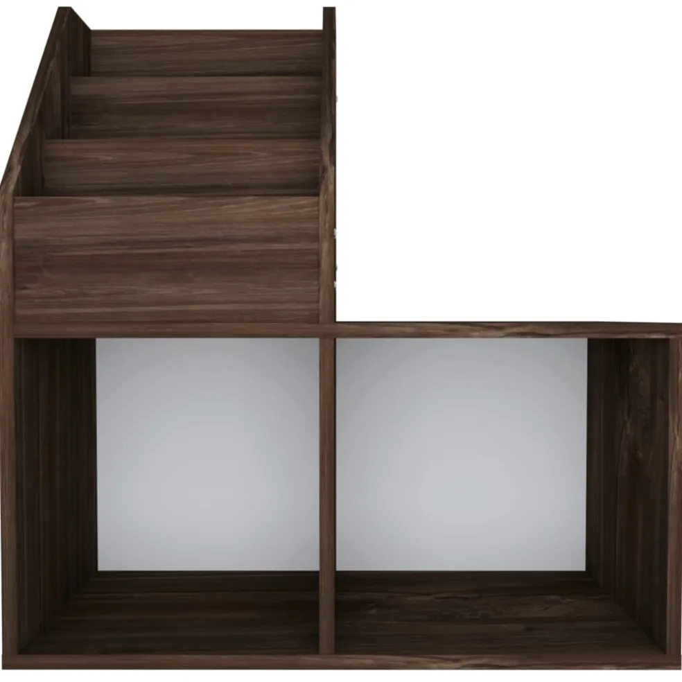 vidaXL Kindertijdschriftenrek 71x30x78,5 cm bewerkt hout gerookt eiken