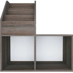 vidaXL Kindertijdschriftenrek 71x30x78,5 cm hout grijs en eikenkleur