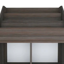 vidaXL Kindertijdschriftenrek 71x30x114 cm bewerkt hout grijs en eiken