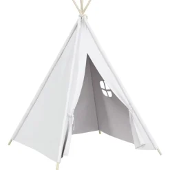 vidaXL Kindertipitent met tas 120x120x150 cm peachskin wit
