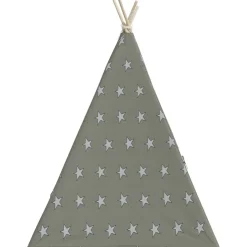 vidaXL Kindertipitent met tas 115x115x160 cm polyester grijs