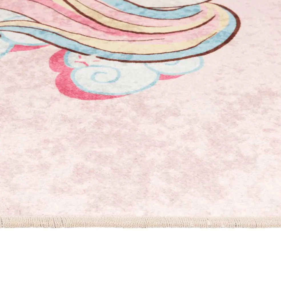 vidaXL Kindervloerkleed eenhoorn wasbaar 160x230 cm groen
