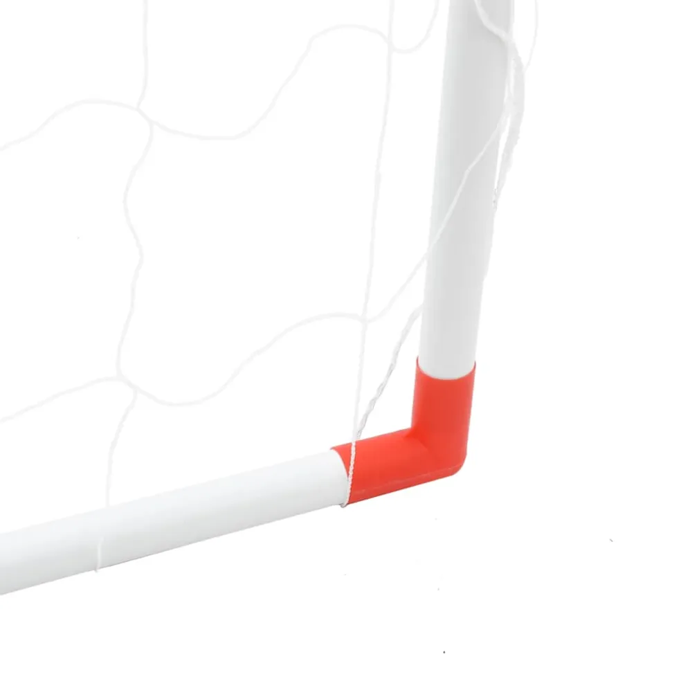 vidaXL Kindervoetbaldoel met ballen 2-in-1 184x64x124 cm wit