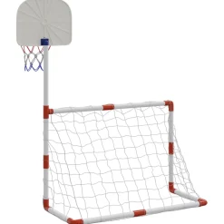 vidaXL Kindervoetbal- en basketbalset met ballen 98x50x70 cm