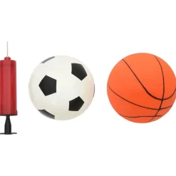 vidaXL Kindervoetbal- en basketbalset met ballen 98x50x70 cm