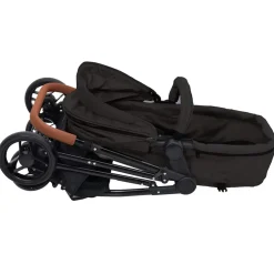 vidaXL Kinderwagen 3-in-1 staal antracietkleurig en zwart