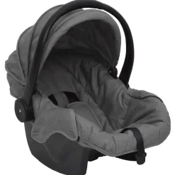vidaXL Kinderwagen 3-in-1 staal lichtgrijs en zwart