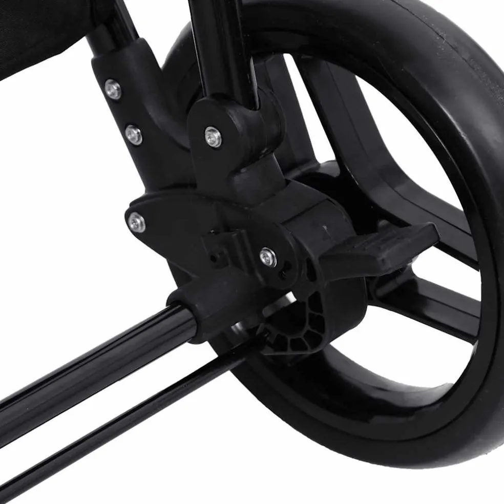 vidaXL Kinderwagen 3-in-1 staal lichtgrijs