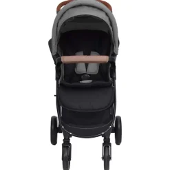 vidaXL Kinderwagen 3-in-1 staal lichtgrijs