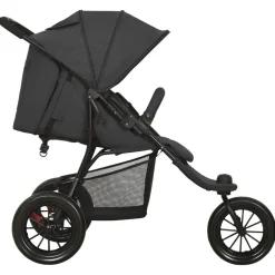 vidaXL Kinderwagen staal antracietkleurig
