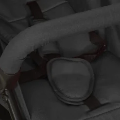 vidaXL Kinderwagen staal antracietkleurig