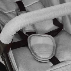 vidaXL Kinderwagen staal lichtgrijs