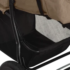 vidaXL Kinderwagen staal taupe