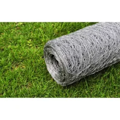 vidaXL Kippengaas 25x0,5 m gegalvaniseerd staal zilverkleurig