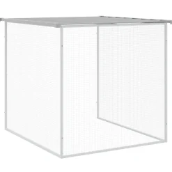vidaXL Kippenhok met dak lichtgrijs 203x98x90 cm gegalvaniseerd staal