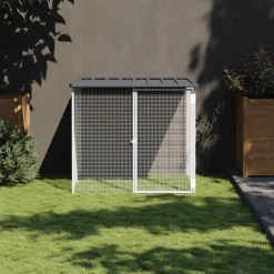 vidaXL Kippenhok met dak 103x98x90 cm gegalvaniseerd staal antraciet
