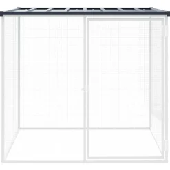 vidaXL Kippenhok met dak 103x98x90 cm gegalvaniseerd staal antraciet