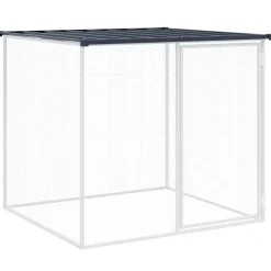 vidaXL Kippenhok met dak 103x98x90 cm gegalvaniseerd staal antraciet