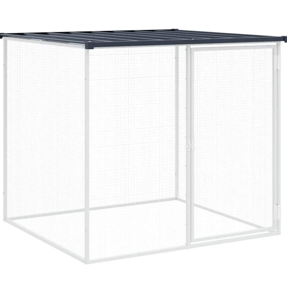 vidaXL Kippenhok met dak 103x98x90 cm gegalvaniseerd staal antraciet