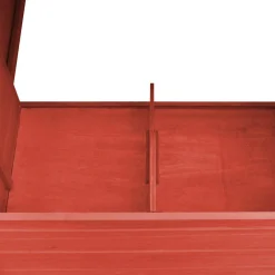 vidaXL Kippenhok met nachthok hout rood