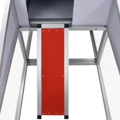 vidaXL Kippenhok met ren en nestkast aluminium