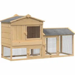 vidaXL Kippenhok 2 st Bruin 150 x 60 x 89 cm Massief grenenhout