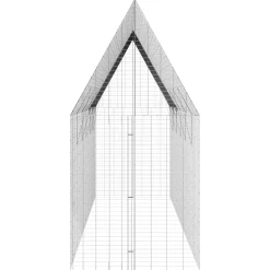 vidaXL Kippenhok 2 st zilver 600 x 100 x 210 cm Gegalvaniseerd staal