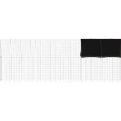 vidaXL Kippenhok 2 st zilver 600 x 100 x 210 cm Gegalvaniseerd staal