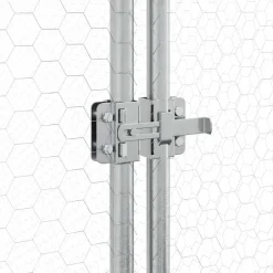 vidaXL Kippenhok 200x105x182 cm gegalvaniseerd staal zilverkleurig