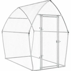 vidaXL Kippenhok 200x105x182 cm gegalvaniseerd staal zilverkleurig