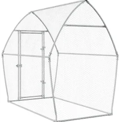 vidaXL Kippenhok 200x105x182 cm gegalvaniseerd staal zilverkleurig
