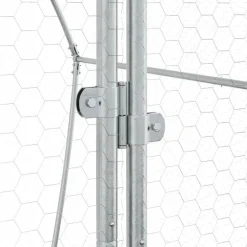 vidaXL Kippenhok 200x105x182 cm gegalvaniseerd staal zilverkleurig