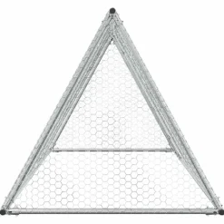 vidaXL Kippenhok 200x105x91 cm gegalvaniseerd staal zilverkleurig