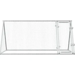 vidaXL Kippenhok 200x105x91 cm gegalvaniseerd staal zilverkleurig