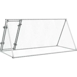 vidaXL Kippenhok 200x105x91 cm gegalvaniseerd staal zilverkleurig