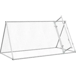 vidaXL Kippenhok 200x105x91 cm gegalvaniseerd staal zilverkleurig