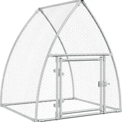 vidaXL Kippenhok 100x105x120 cm gegalvaniseerd staal zilverkleurig