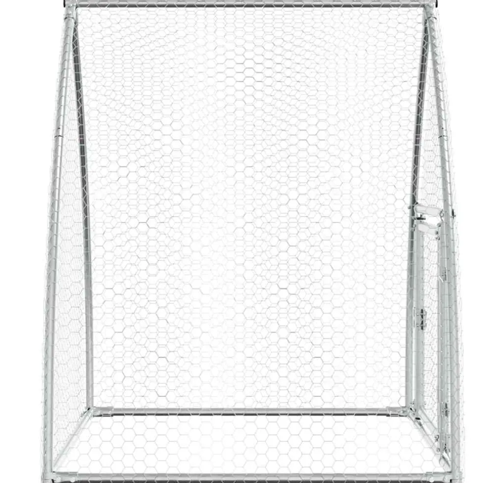 vidaXL Kippenhok 100x105x120 cm gegalvaniseerd staal zilverkleurig