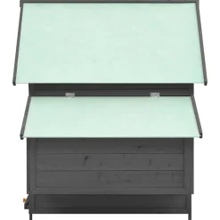 vidaXL Kippenhok 150x96x110 cm massief vurenhout grijs en wit